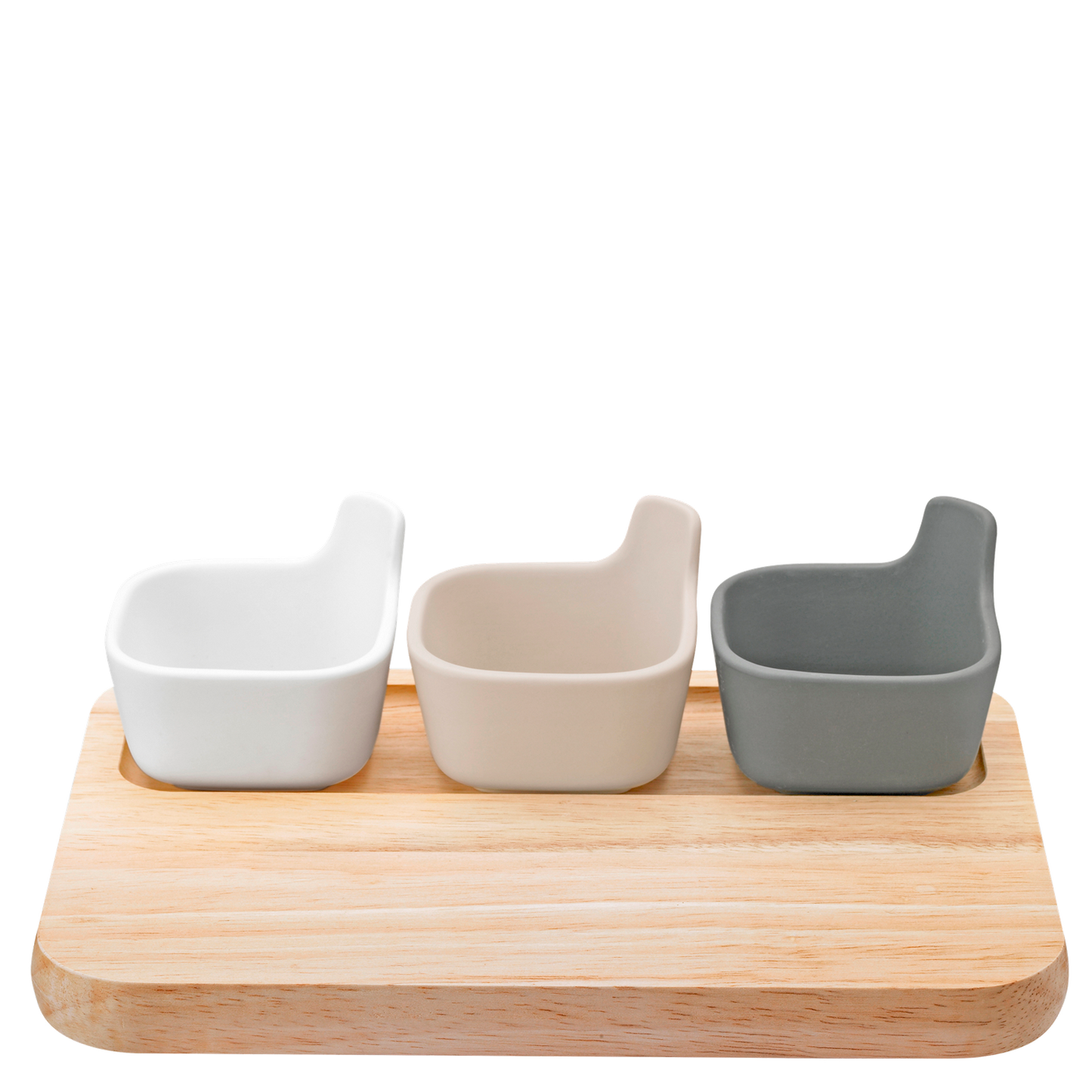 TAPAS serving set rubber wood   Z00139  (Colli 4)